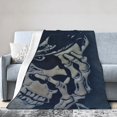 PUREYAH Travel Throw Blanket for Couch, Skeleton Reaper Death