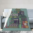 PUREYAH Travel Throw Blanket for Couch, Store Pixel Art Pixel