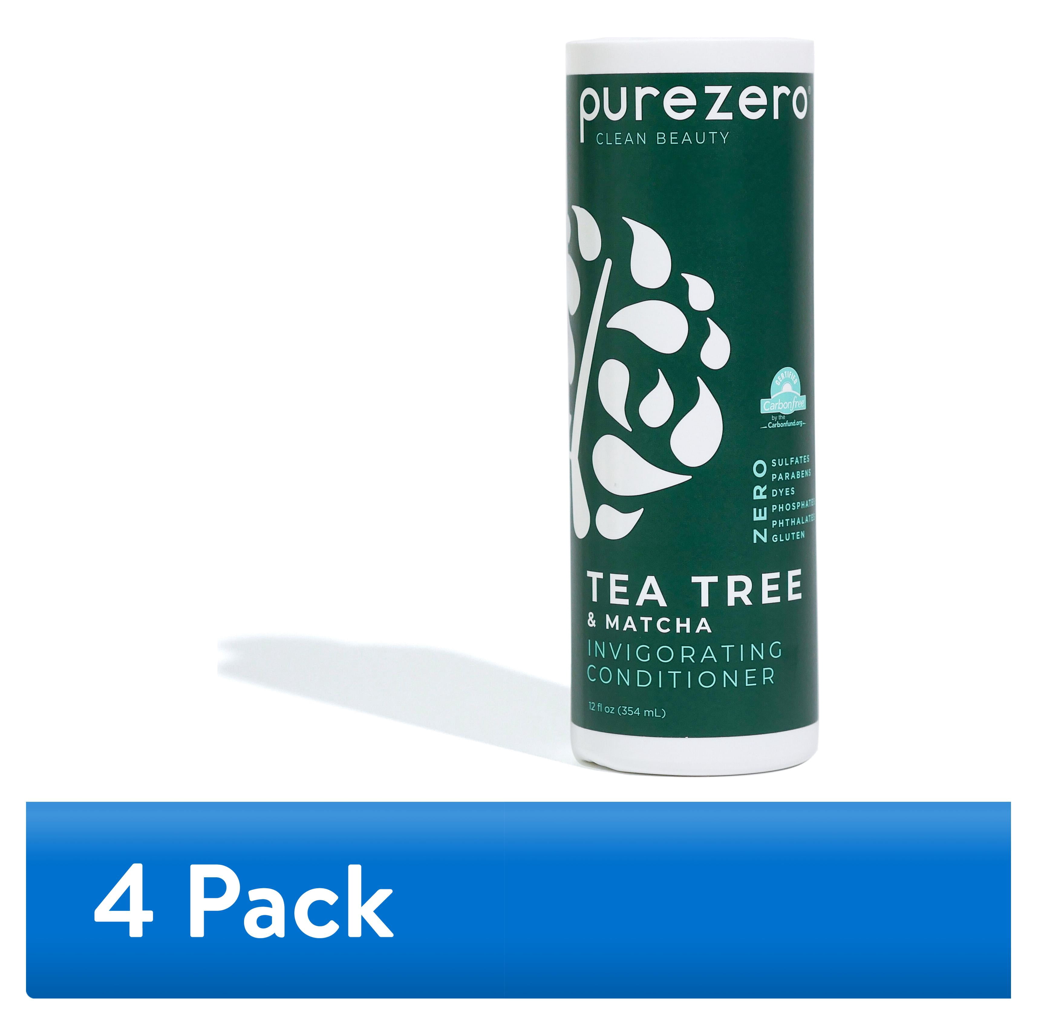 (4 pack) PUREZERO Tea Tree & Matcha Invigorating Conditioner, 12 oz