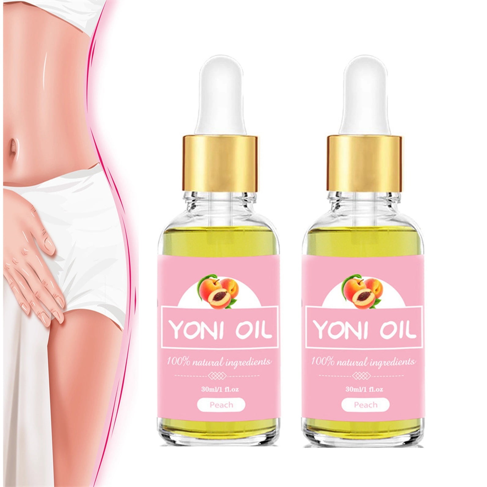 PURJKPU 2 Packs All Natural Yoni Essential Oil for Women, Feminine Oil
