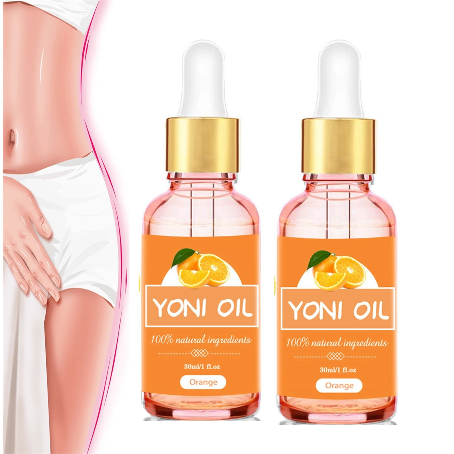 PURJKPU 2 Packs Yoni Essential Oil for Women, All Natural Feminine