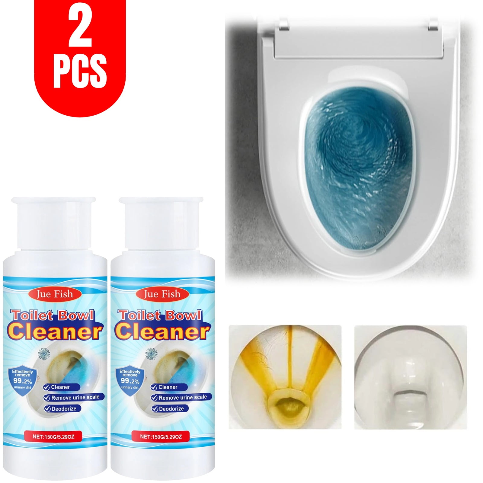 PURJKPU 2PCS Splash Foam Toilet Cleaner, 150ml Splash Foaming Toilet