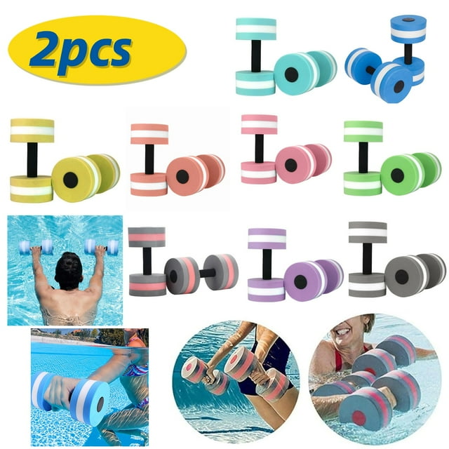 PURJKPU Aquatic Exercise Dumbbells Set of 2 for Water Aerobics Fitness and Pool Exercises