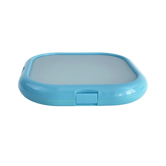 PURJKPU Eco-Friendly Food Storage Container, 7.87×7.87×1.38in, Reusable, Leakproof, for Kitchen & On-the-Go(Blue)