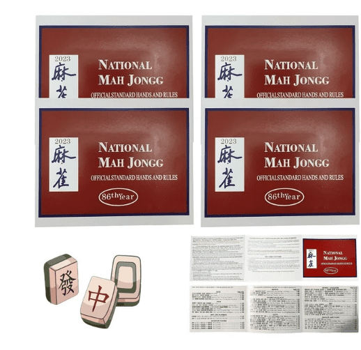 PURJKPU Mahjong Card 2023,Mahjong Score Cards,Mahjong Cards 2023 Large Print,4PC National ...