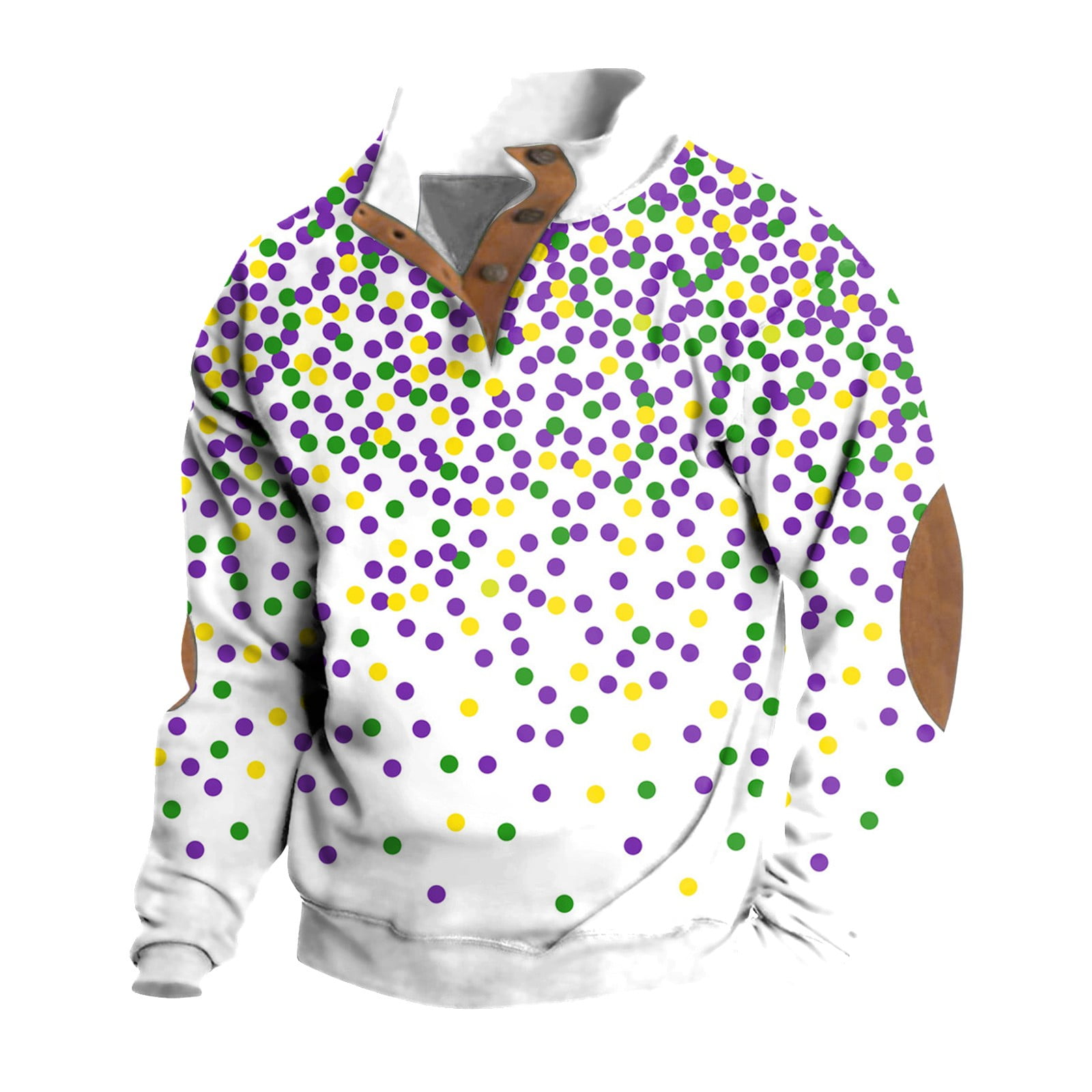 mardi gras button up shirts