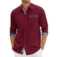 PURJKPU Mens Shirts Fall Plus Size Clearance Long Sleeve Casual Button