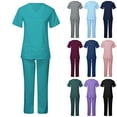 PURJKPU Nursing Uniforms Scrub Set for Women Clearance Short Sleeves
