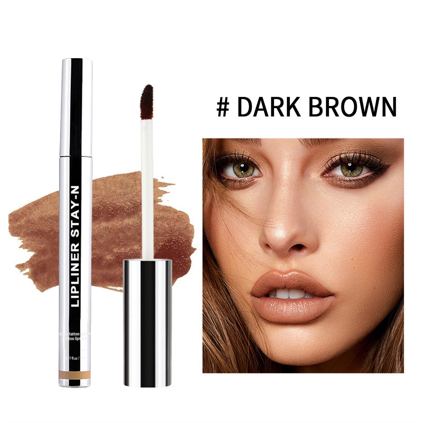 PURJKPU Peel Off Lip Liner Stain, Longwear and Pigmented Lip Pencil