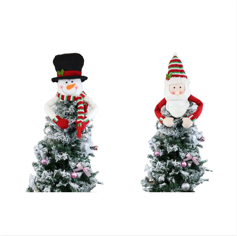 PURJKPU Snowman Christmas Tree Hugger Xmas Holiday Tree Top Winter