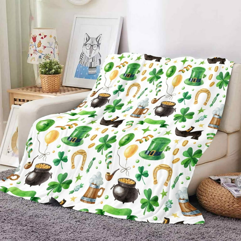 St patrick's day throw blanket hotsell