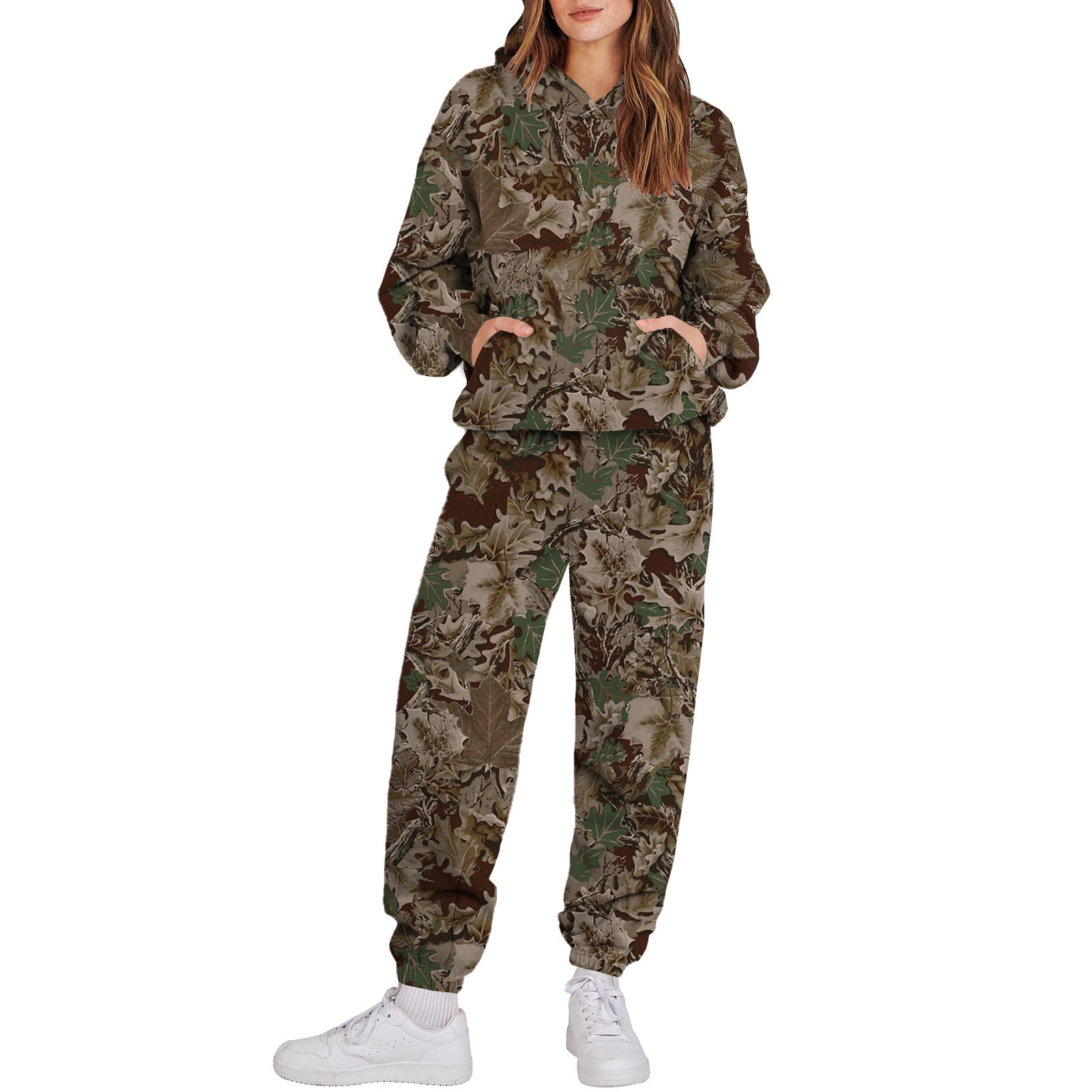 Camouflage sweat suit on sale