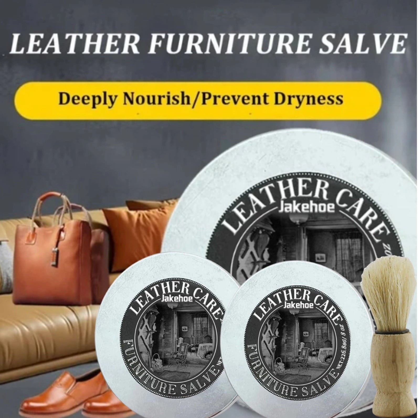 PURJKPU Wise Owl Furniture Salve for Leather, Furniture Salve for Wood