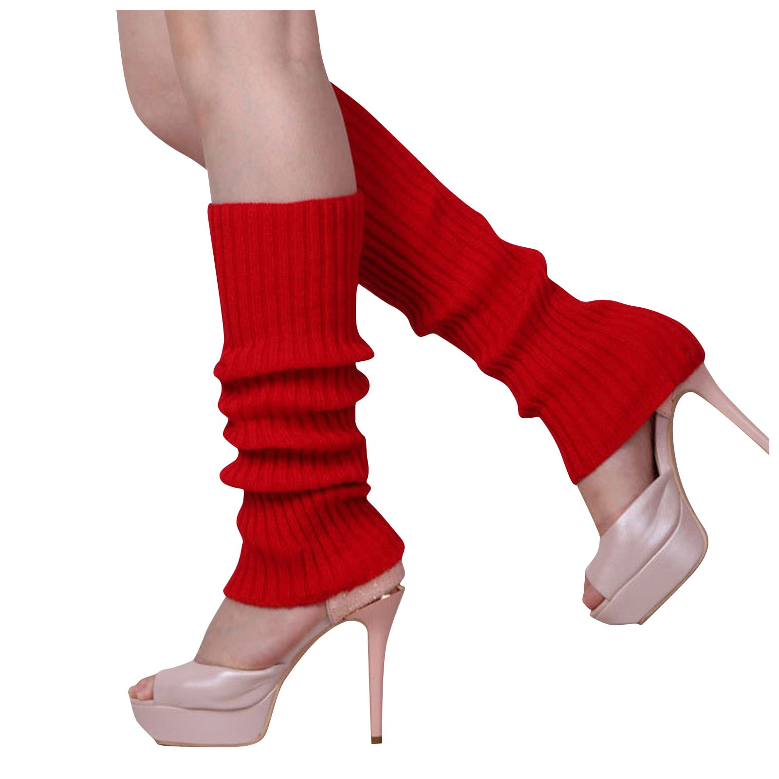 PURJKPU Women 80s Juniors Knit Leg Warmers for Ballet Yoga Dance Winter  Keep Warm Leg Sleeve 3 Pairs Red 1Pair 