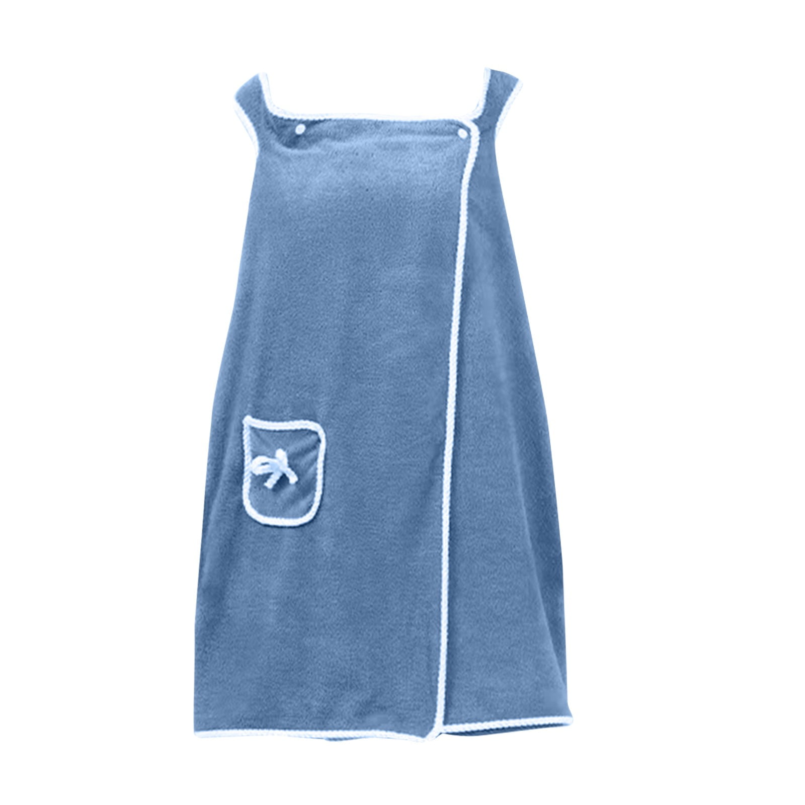 PURJKPU Women's Bath/Shower Wrap Towel Dress with Snaps Adjustable
