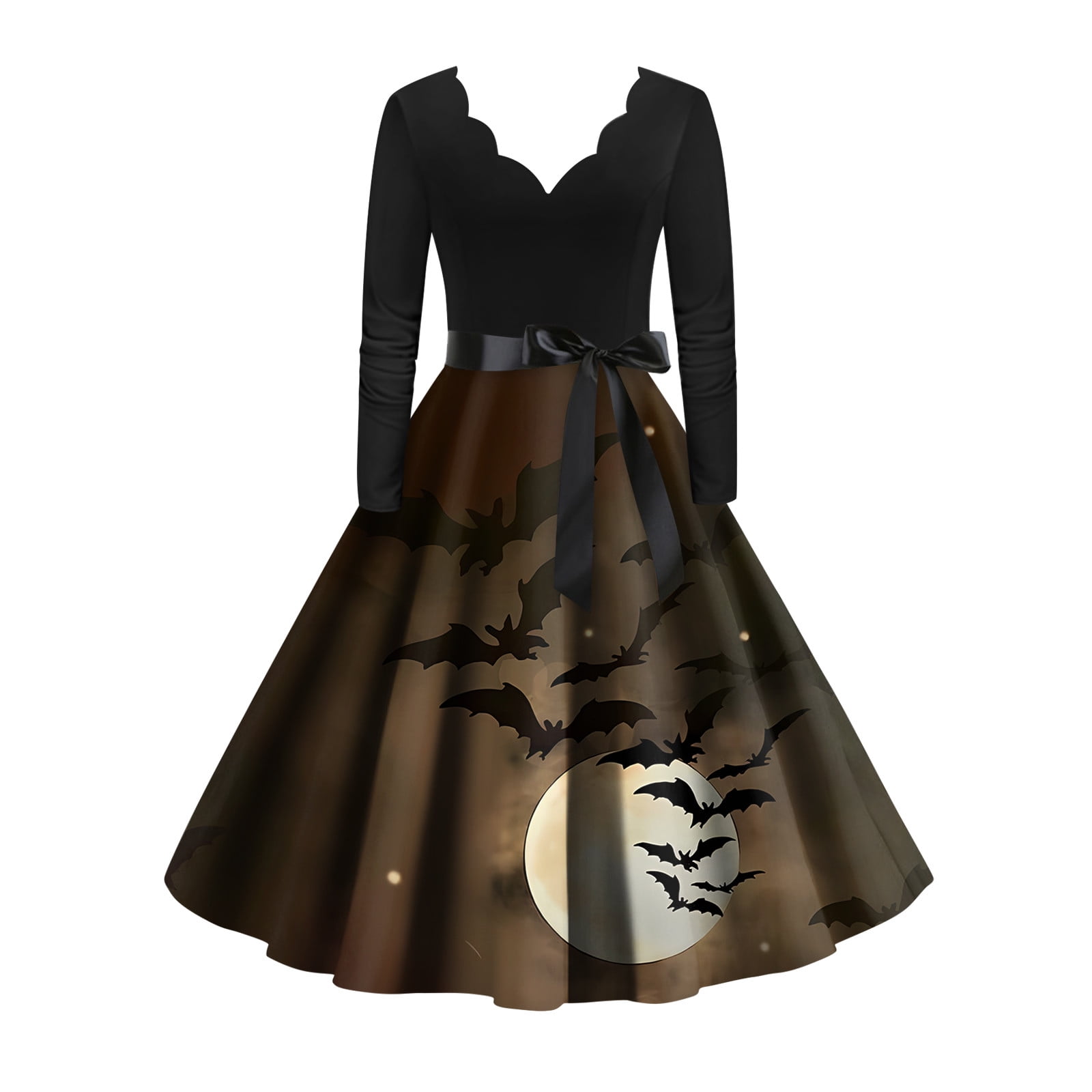 a line halloween dress Girl's Halloween Costume Dress & Bag Set Cartoon Pattern A Line Dress   CRAZE