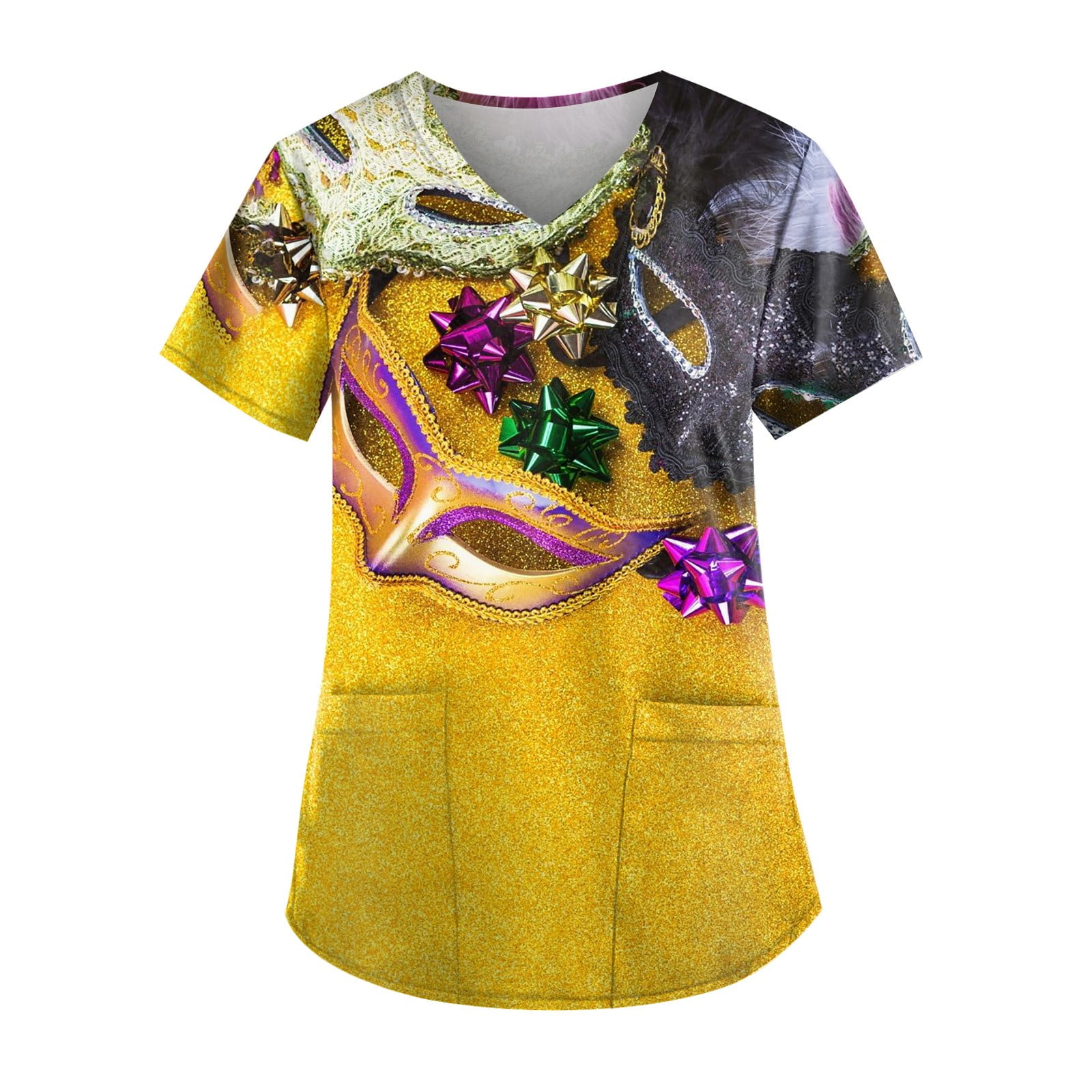 mardi gras scrub jacket