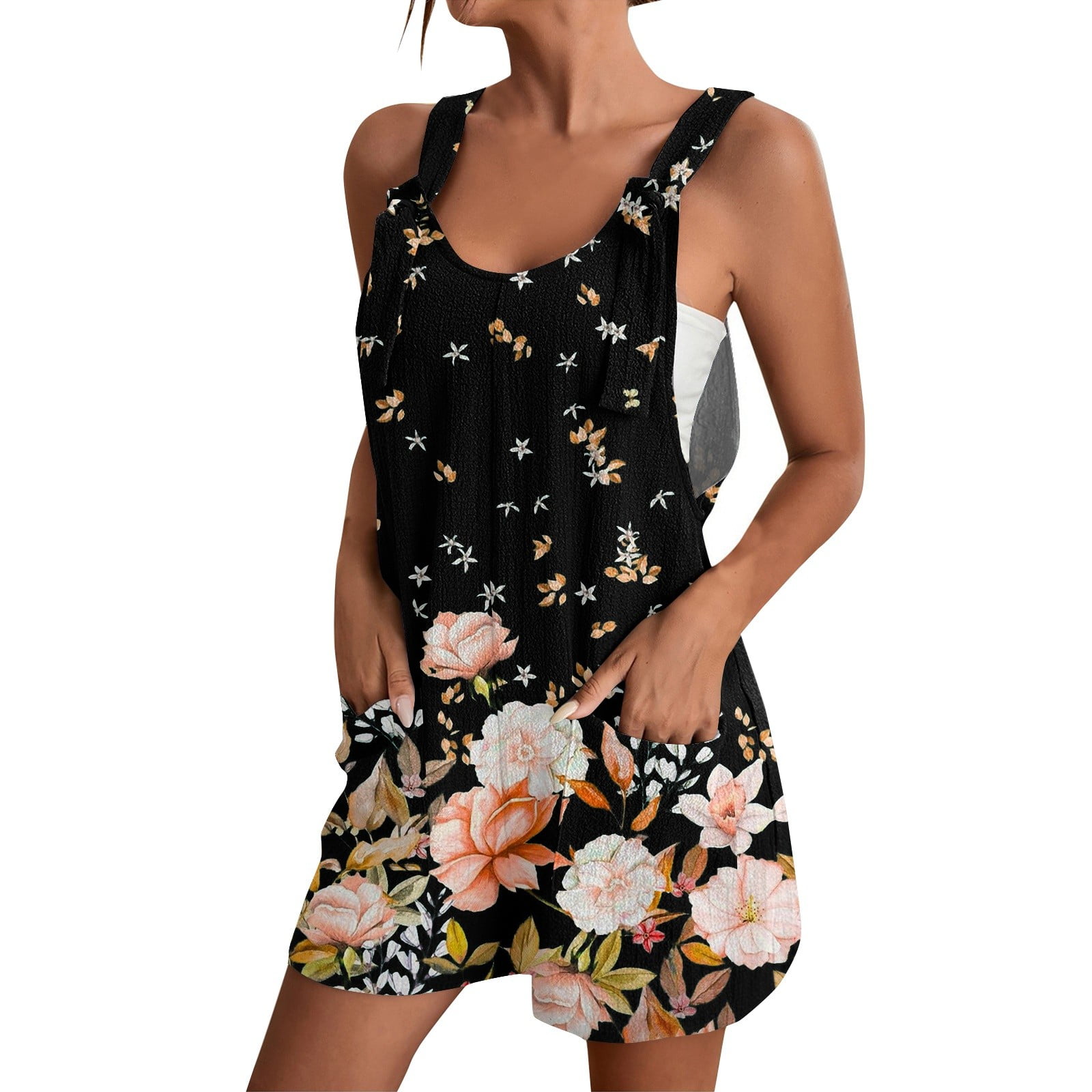 PURJKPU Womens Rompers and Jumpsuits for Summer Casual Sleeveless