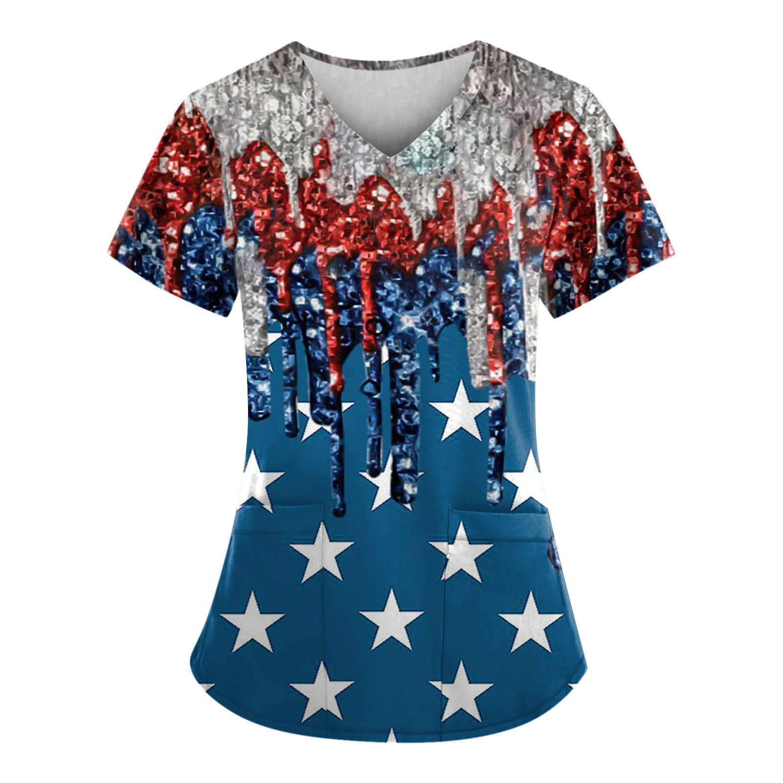 womrens plus sized 4th of july western shirts