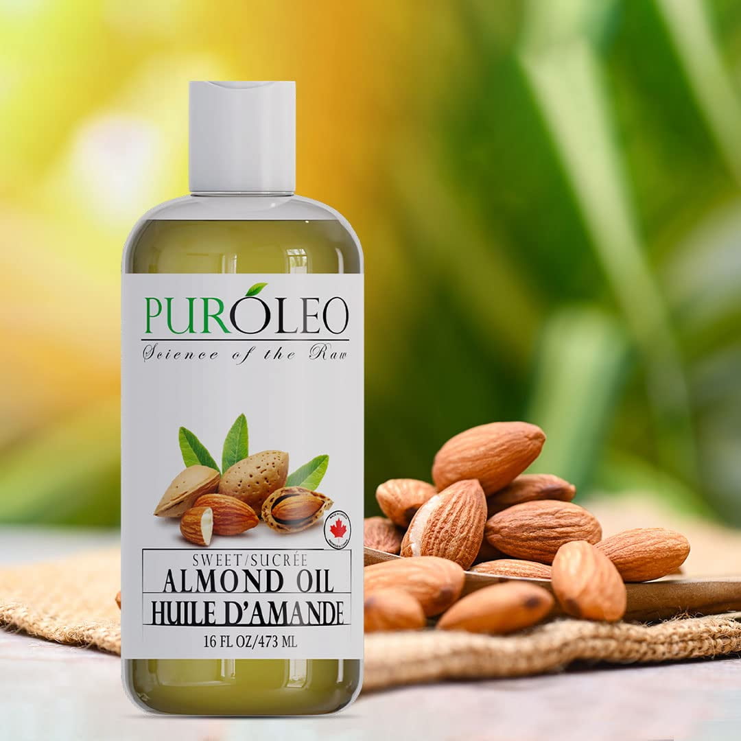 Where To Buy Almond Oil For Skin PUROLEO Sweet Almond Oil 16 Fl Oz/473 ML (Packed In Canada) Pure Almond