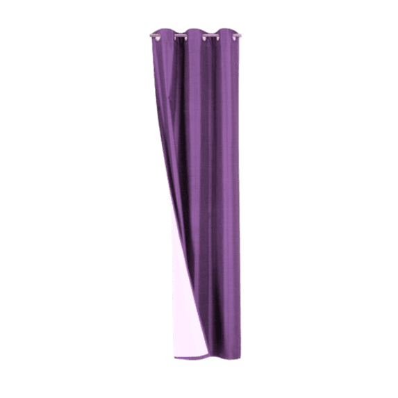 Gorgeous Home Linen Modern Purple Solid Print Grommet Blackout Single Curtain Panels Curtains, 37" x 63"