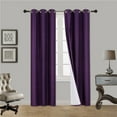 thumbnail image 1 of PURPLE 1-Piece Noa Solid Blackout Grommet-Top Window Curtain Panel 37" W x 63" L, 1 of 1