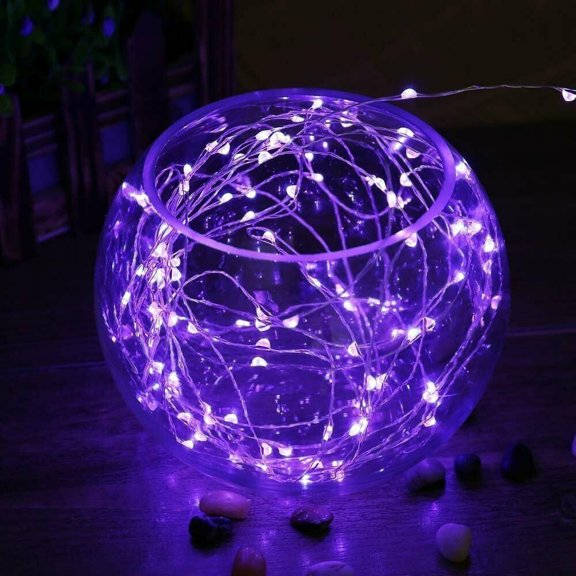 PURPLE 100 LED 32ft Fairy String Lights Copper Wires Event Party Perfect Holiday