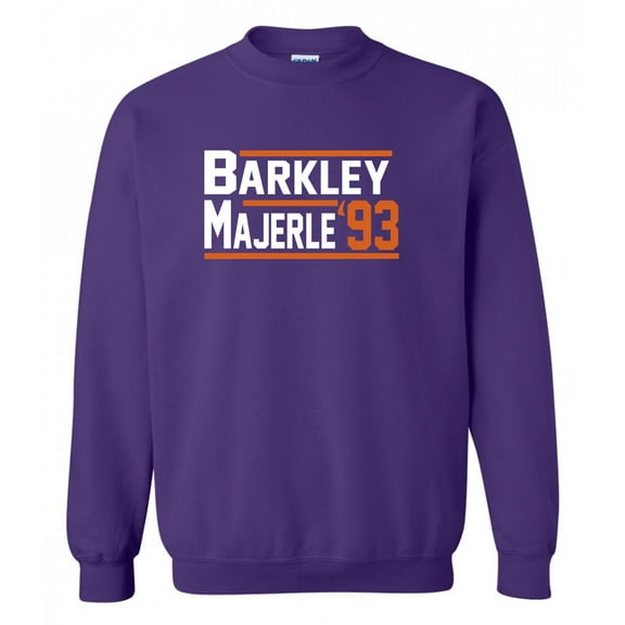 PURPLE Charles Barkley Dan Majerle Suns 1993 Crew Neck Sweatshirt ADULT