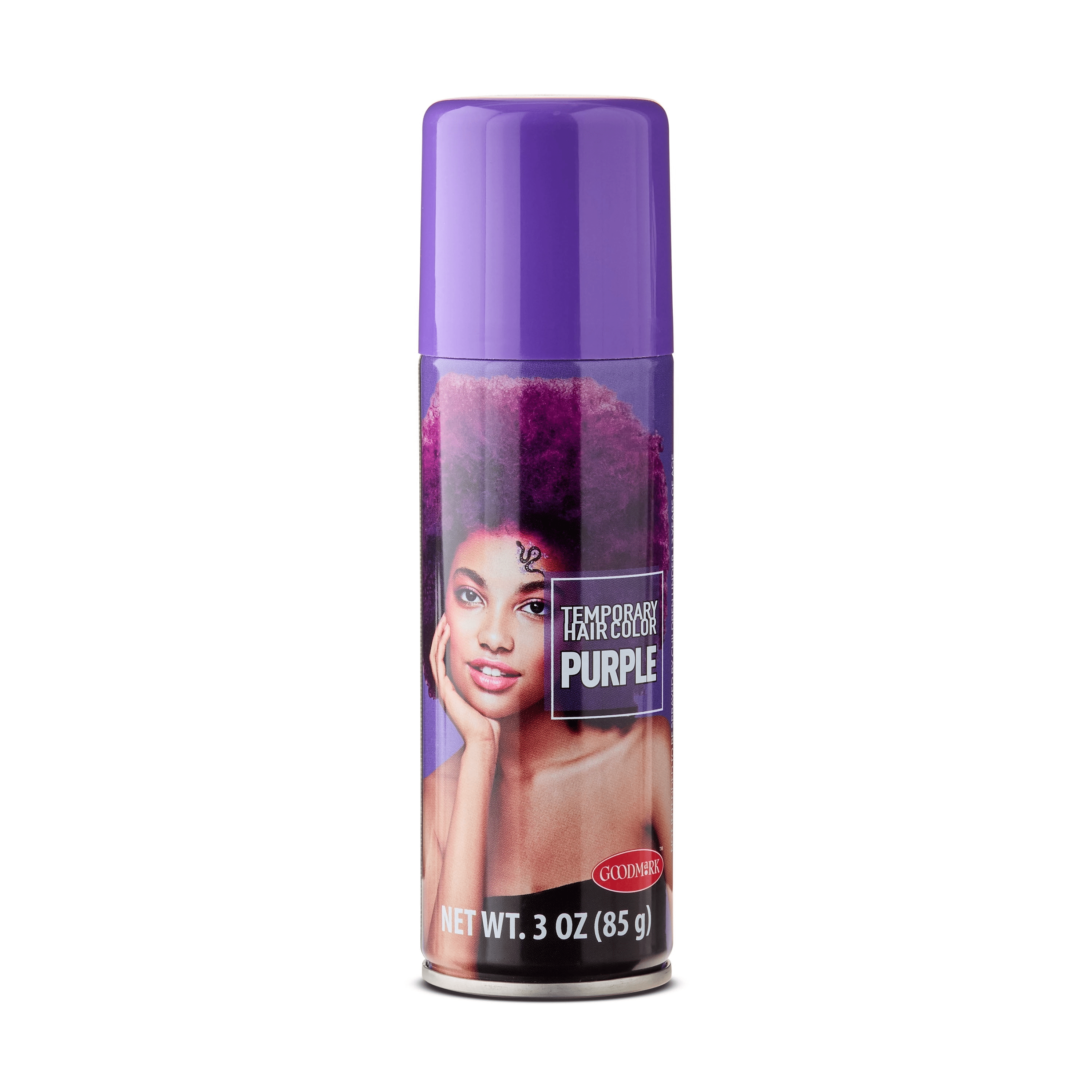 Purple Hair Spray, Halloween Accessory, Temporary Color, 3oz, by Goodmark USA