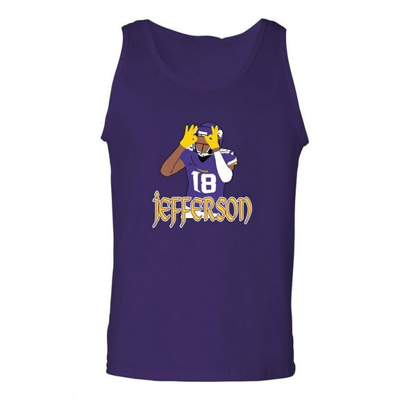 PURPLE Justin Jefferson Vikings TD Dance Tank Top ADULT SMALL