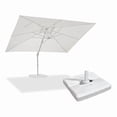 thumbnail image 1 of PURPLE LEAF 10' × 13' Patio Umbrella With Base White Cantilever Umbrella Square Outdoor Offset Umbrella Windproof with 360° Rotation for Garden Deck Pool, White, 1 of 13