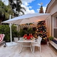 thumbnail image 1 of PURPLE LEAF 10 FT Patio Umbrella White Cantilever Offset Umbrella Square Outdoor Umbrella with 360° Rotation for Garden Deck Pool, White, 1 of 13