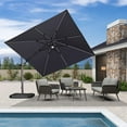 Purple Leaf 10ft Patio Umbrella, Outdoor Cantilever with 360 Rotation
