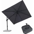 thumbnail image 1 of PURPLE LEAF 10' X 10' Tilting Patio Umbrella with Base Outdoor Cantilever Swivel Square Umbrella with Tilt Aluminum Offset Umbrella with 360-degree Rotation for Garden Deck Pool Patio Light Grey, 1 of 16