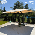 thumbnail image 1 of PURPLE LEAF 10' X 13' Large Windproof Rectangle Outdoor Cantilever Umbrella, Aluminum Offset Umbrella with 360°Rotation & Tilt Adjustable for Patio Garden Pool,Beige, 1 of 12