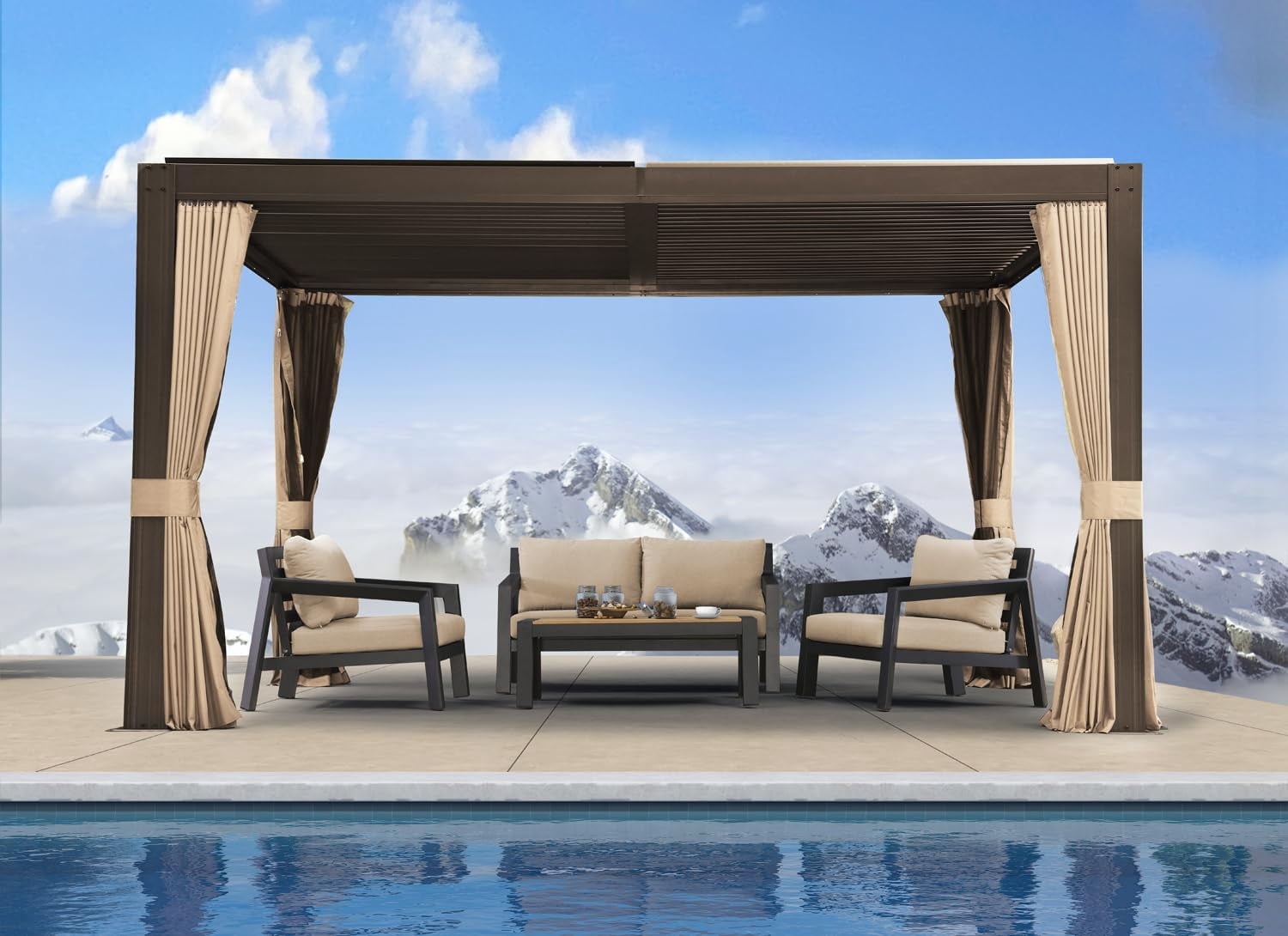 PURPLE LEAF 10×13 ft Louvered Aluminium Pergola review — PURPLE LEAF
