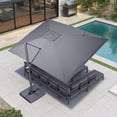 thumbnail image 1 of PURPLE LEAF 10' X 13' Patio Cantilever Umbrella Outdoor Offset Rectangle Umbrella with 360-degree Rotation for Deck Pool Garden,Dark Grey, 1 of 15