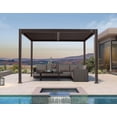thumbnail image 1 of PURPLE LEAF 10' x 10' Louvered Aluminum Pergola Adjustable Louvre Shade Retractable Hardtop Roof Modern Shelter for Patio Deck Backyard Garden Bronze, 1 of 9