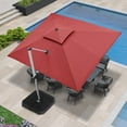 thumbnail image 1 of Purple Leaf 10x12ft Outdoor Patio Umbrella - Offset Cantilever Design with 360° Rotation, Terra Rectangle Market Umbrella for Deck, Pool, and Garden, 1 of 14