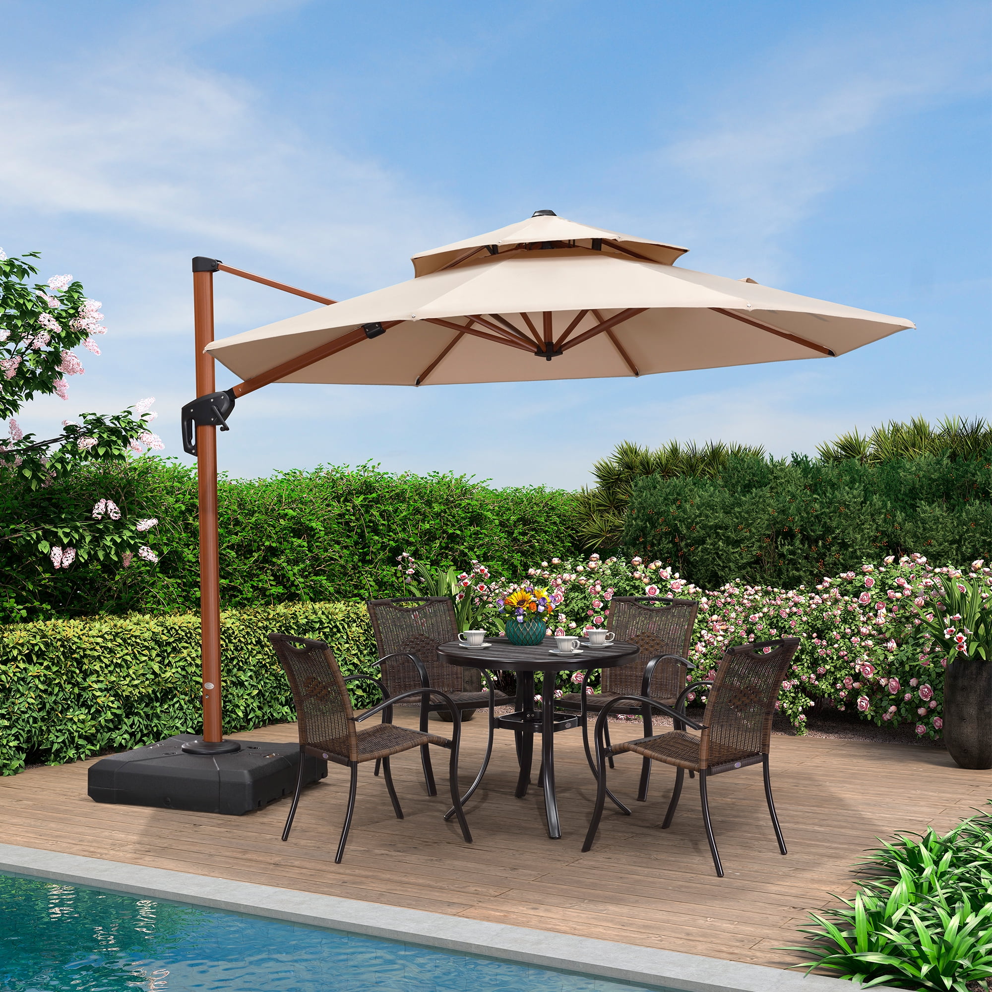 breakwater bay patio umbrella Breakwater Bay Portable Beach Umbrella with Ventilated Canopy