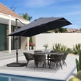 thumbnail image 1 of PURPLE LEAF 10x10 Ft Cantilever Umbrella Square Outdoor Patio Umbrella Large Offset Hanging Umbrella Aluminum Umbrella with 360°Rotation Adjustable Garden Pool Umbrella,Gray, 1 of 17