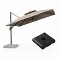 thumbnail image 1 of PURPLE LEAF 11 FT Cantilever Patio Umbrella Outdoor Umbrella with 280lbs Base Large Rectangular Windproof Offset Umbrella for Pool Deck Garden, Ash Mocha, 1 of 17