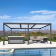 thumbnail image 1 of PURPLE LEAF 11' x 18' Patio Louvered Pergola Outdoor Aluminum Pergola with White Roof Adjustable Hardtop Rainproof Louver for Garden Backyard Deck, 1 of 10