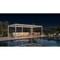 thumbnail image 1 of PURPLE LEAF 11x23 ft Louvered Pergola Solar LED Lights Heavy Duty Aluminum Outdoor Hidden Drainage System Patio Backyard Garden Deck White, 1 of 5