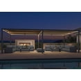 thumbnail image 1 of PURPLE LEAF 13' x 25' 92KS Louvered Aluminum Pergola Integrated Solar Dimmable LED Strip Rainproof Adjustable Roof for Outdoor Grill Patio Deck Garden Gray, 1 of 9
