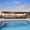 thumbnail image 1 of PURPLE LEAF 13' x 30' Louvered Aluminum Pergola Adjustable Louvre Shade Retractable Hardtop Roof Modern Outdoor Shelter Deck Backyard Garden Bronze, 1 of 9