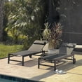 thumbnail image 1 of PURPLE LEAF 3-Piece Patio Lounge Chair Set – Outdoor Chaise Loungers with Aluminum Frame, Side Table & Wheels for Poolside, Sunbathing & Tanning, Includes Pillows，Gray, 1 of 10