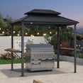 thumbnail image 1 of PURPLE LEAF 6' X 8' Hardtop Grill Gazebo BBQ Shelter Gazebo Canopy with Double Galvanized Steel Roof for Patio, Backyard, and Deck, 1 of 8