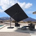 thumbnail image 1 of PURPLE LEAF 8x11 Ft Cantilever Umbrella Left-right Tilting Swivel Large Square Patio Umbrella Outdoor Offset Aluminum Umbrella with 360°Rotation Adjustable Garden,Gray, 1 of 13