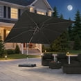 thumbnail image 1 of PURPLE LEAF 9 × 11 FT Patio Umbrella, Outdoor Large Rectangular Cantilever Umbrella Hanging Offset Umbrella with Aluminum Handle for Pool, Deck Garden, Grey, 1 of 12